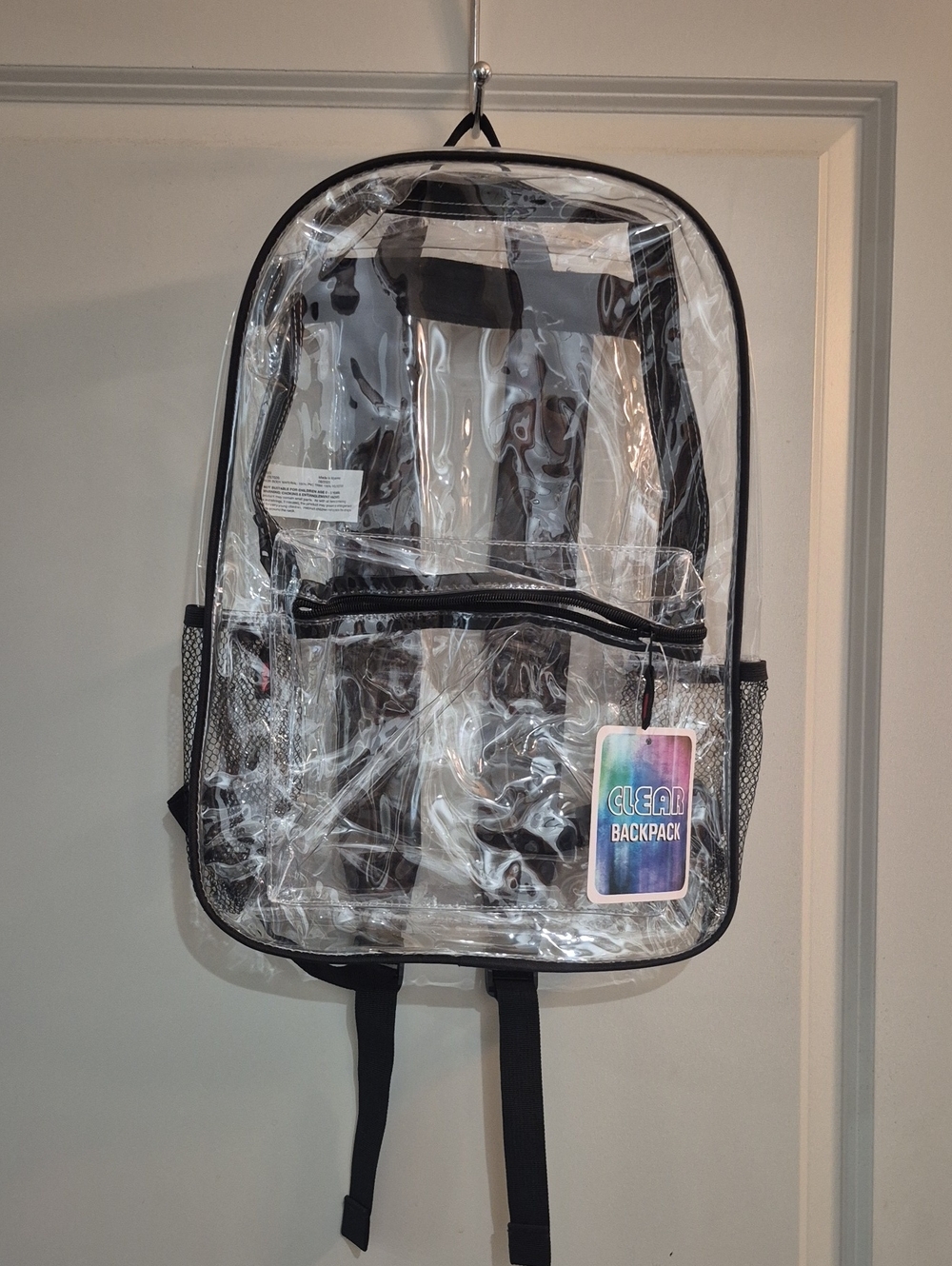 Clear Backpack with Black Trim